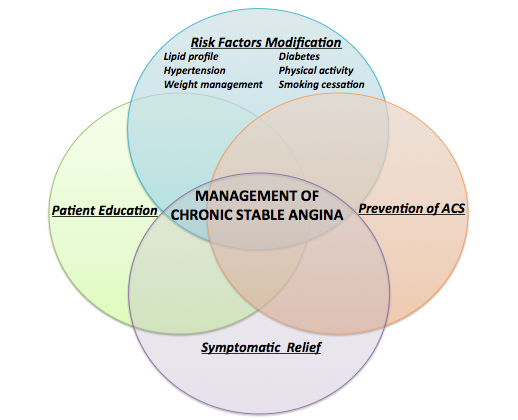 Management plan for chronic stable angina.