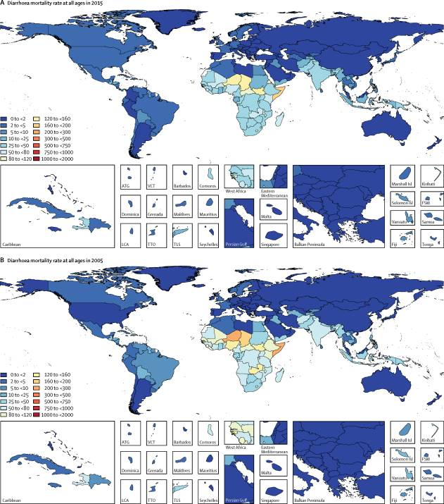 All age mortality of diarrhea Source:The Lancet Infectious Disease[10] https://creativecommons.org/licenses/by/4.0/
