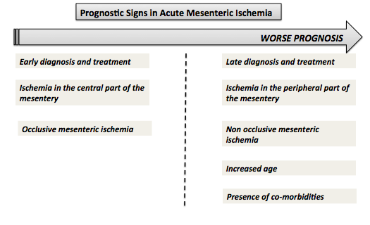 Bad prognostic signs in acute mesenteric ischemia