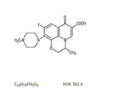 Ofloxacin structure.png