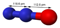 Nitrous oxide's bond lengths