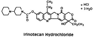 Irinotecan hydrochloride structural formula.jpg