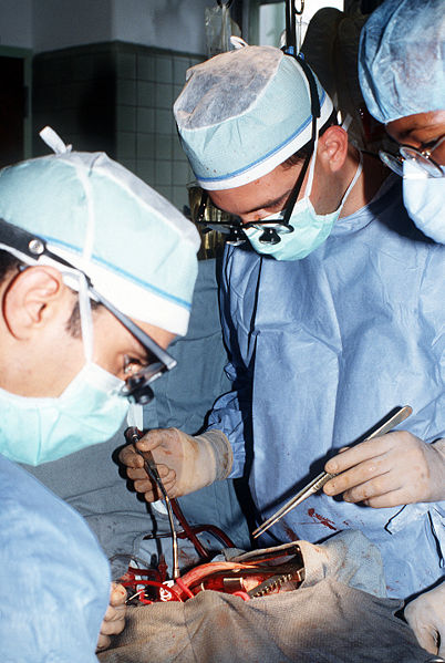 Surgeon operating, Fitzsimons Army Medical Center, circa 1990.JPEG