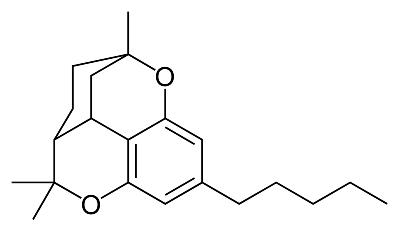 Chemical structure of a CBT-type cannabinoid.