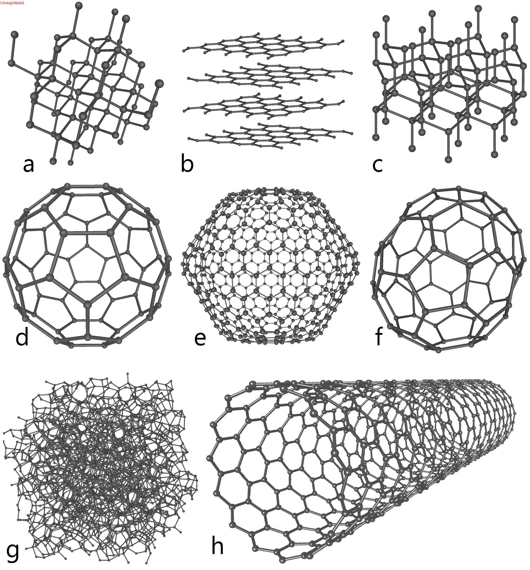 What is the link between diamond, graphite and buckyballs