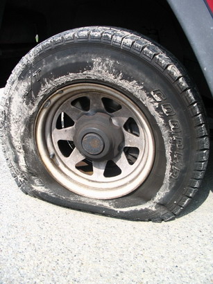 Flat tire Image courtesy of RadsWiki and copylefted
