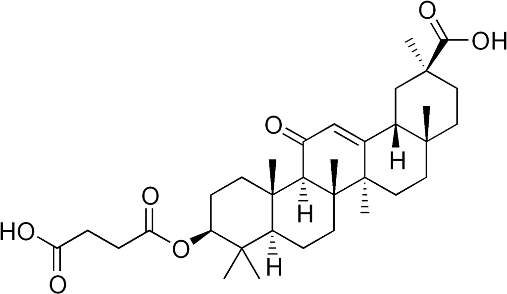 Skeletal formula of carbenoxolone