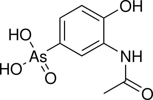 Kekulé, skeletal formula of acetarsol