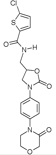 Chemical structure of Rivaroxaban