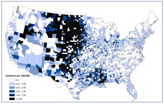 File:Average annual incidence of West Nile Virus neuroinvasive disease.png