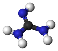 Ball-and-stick model of guanidine