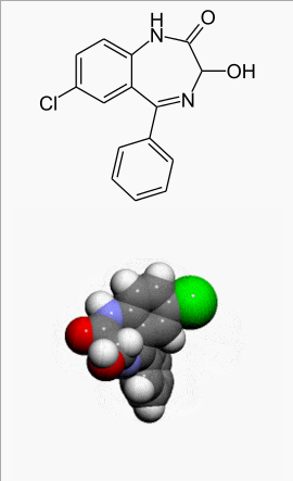 Oxazepam Chemical structure.png